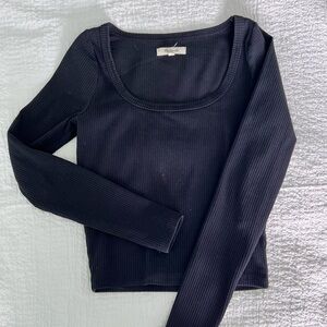 Black madewell ribbed long sleeve